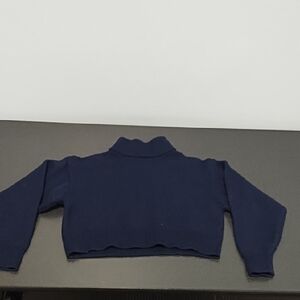 Wilfred Free blue wool cropped turtleneck sweater size S
